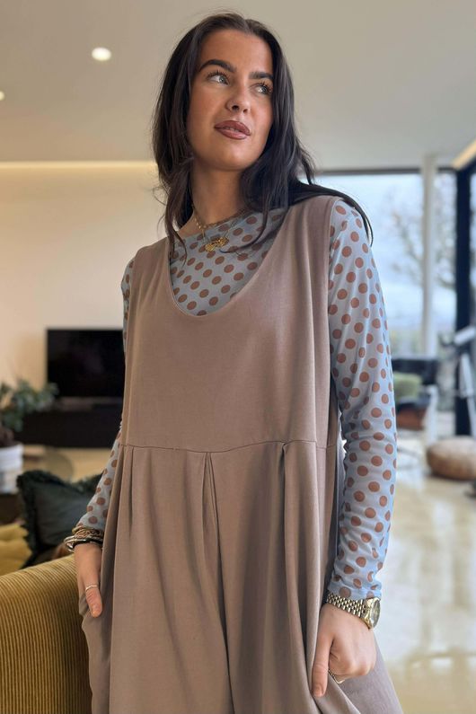 Bobby Mesh Layering Top Dopamine Dot Baby Blue Mocha -